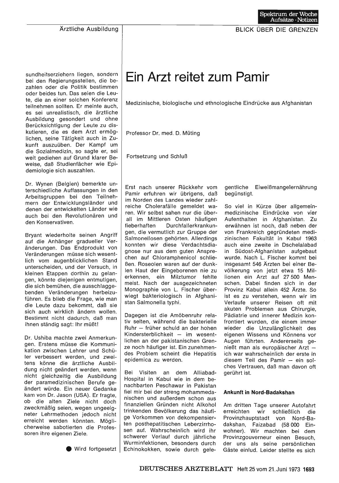 Vorschauseite 1: Ein Arzt reitet zum Pamir: Medizinische, biologische und ethnologische Eindrücke aus Afghanistan