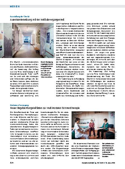 Vorschauseite 1: Ausstellung der Charité: Auseinandersetzung mit der Institutsvergangenheit