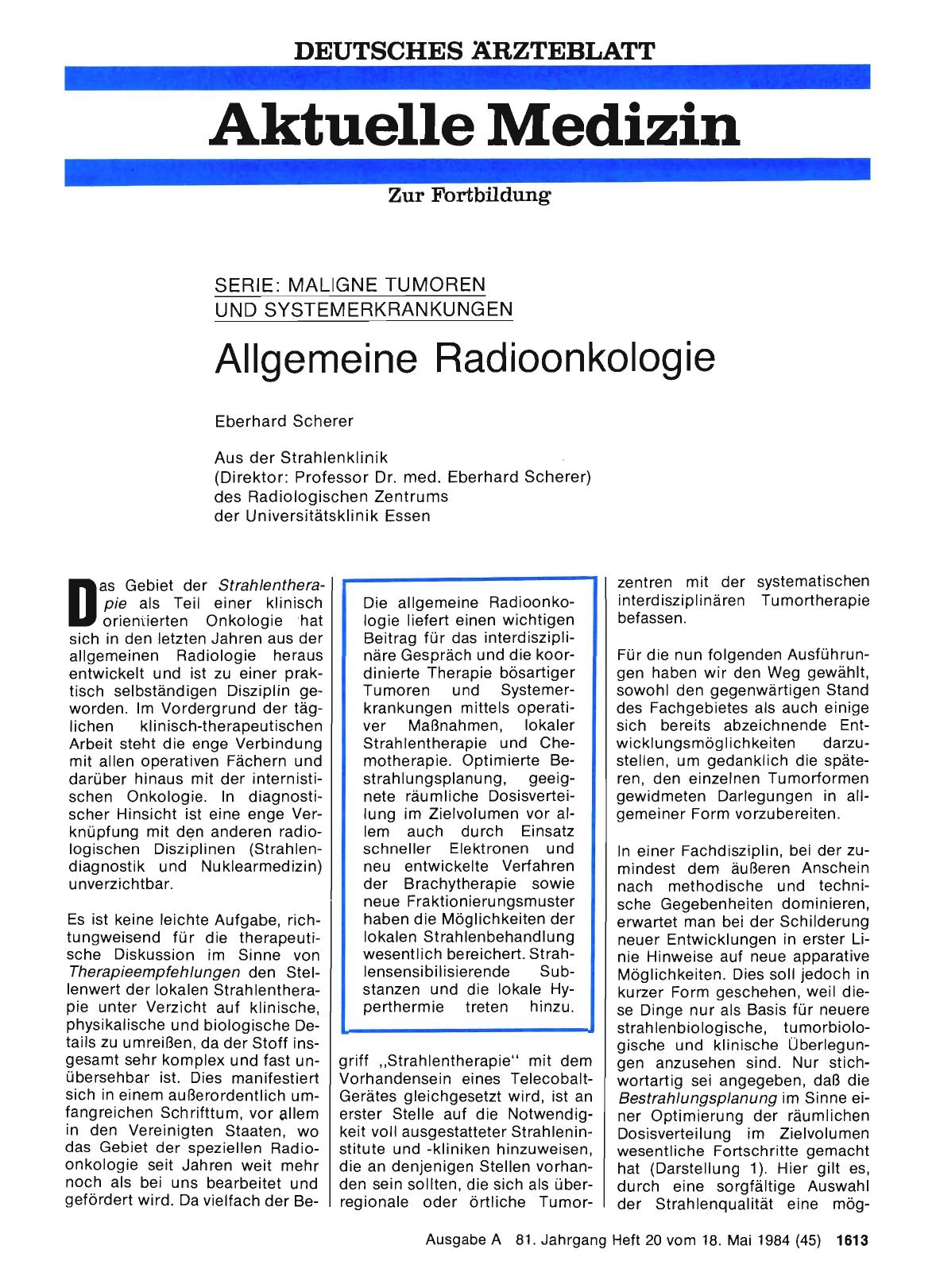 Vorschauseite 1: Allgemeine Radioonkologie
