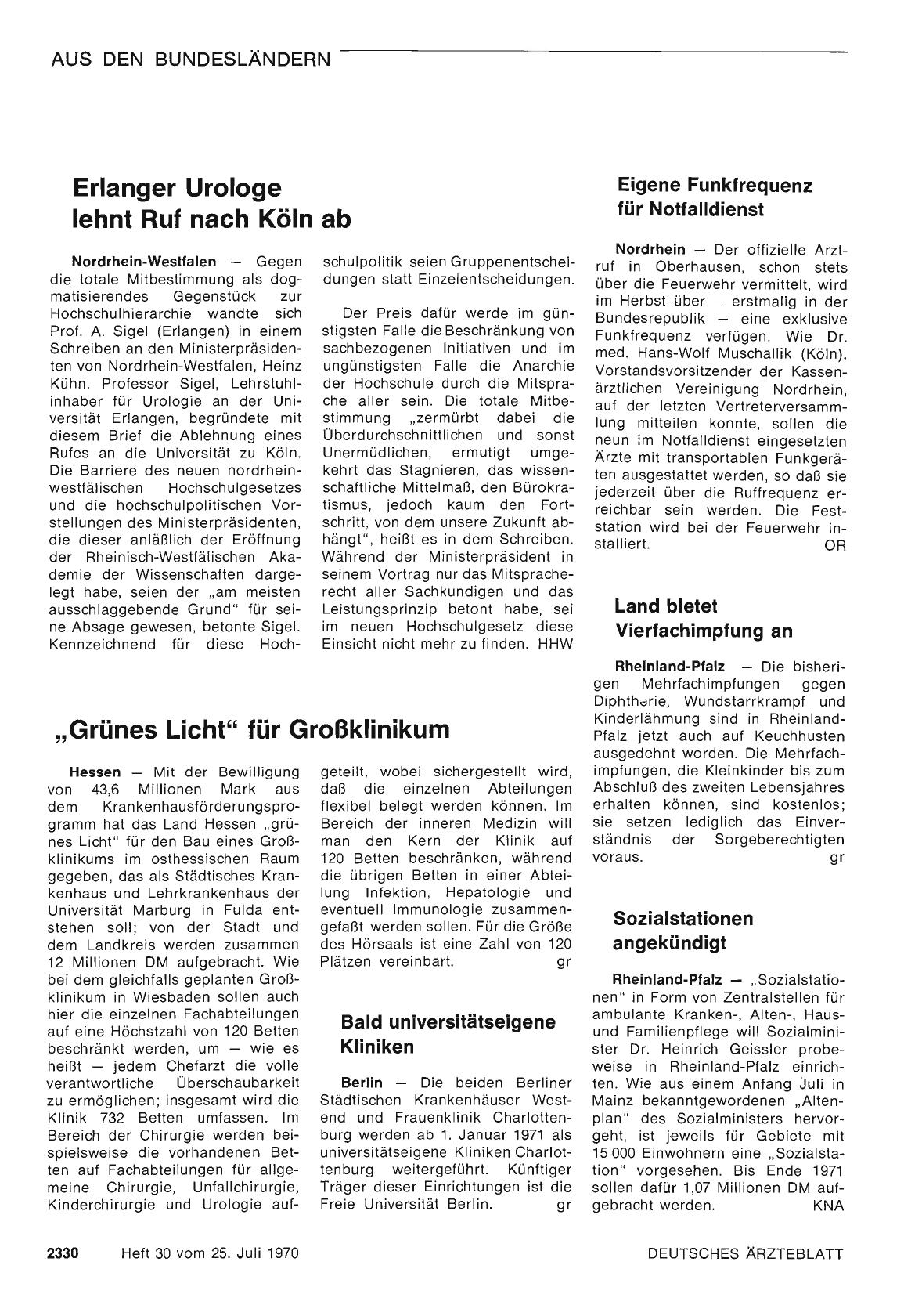 Vorschauseite 1: Eigene Funkfrequenz für Notfalldienst