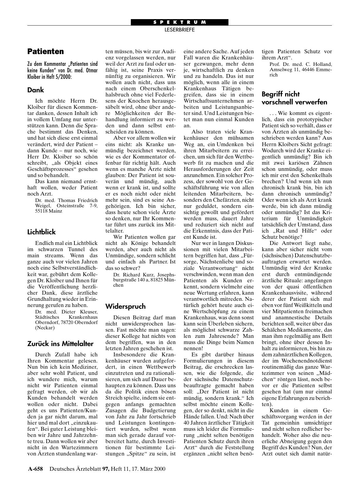 Vorschauseite 1: Patienten: Begriff nicht vorschnell verwerfen