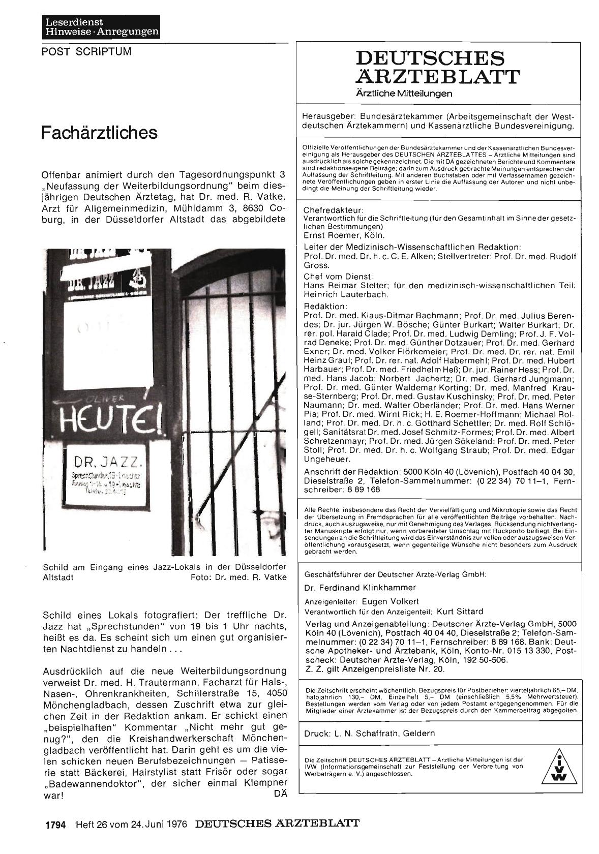 Vorschauseite 1: Fachärztliches