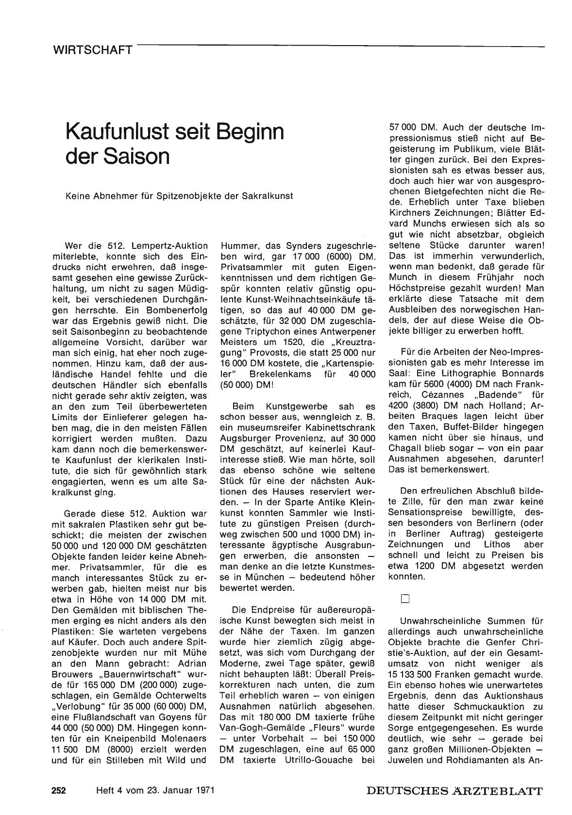 Vorschauseite 1: Kaufunlust seit Beginn der Saison