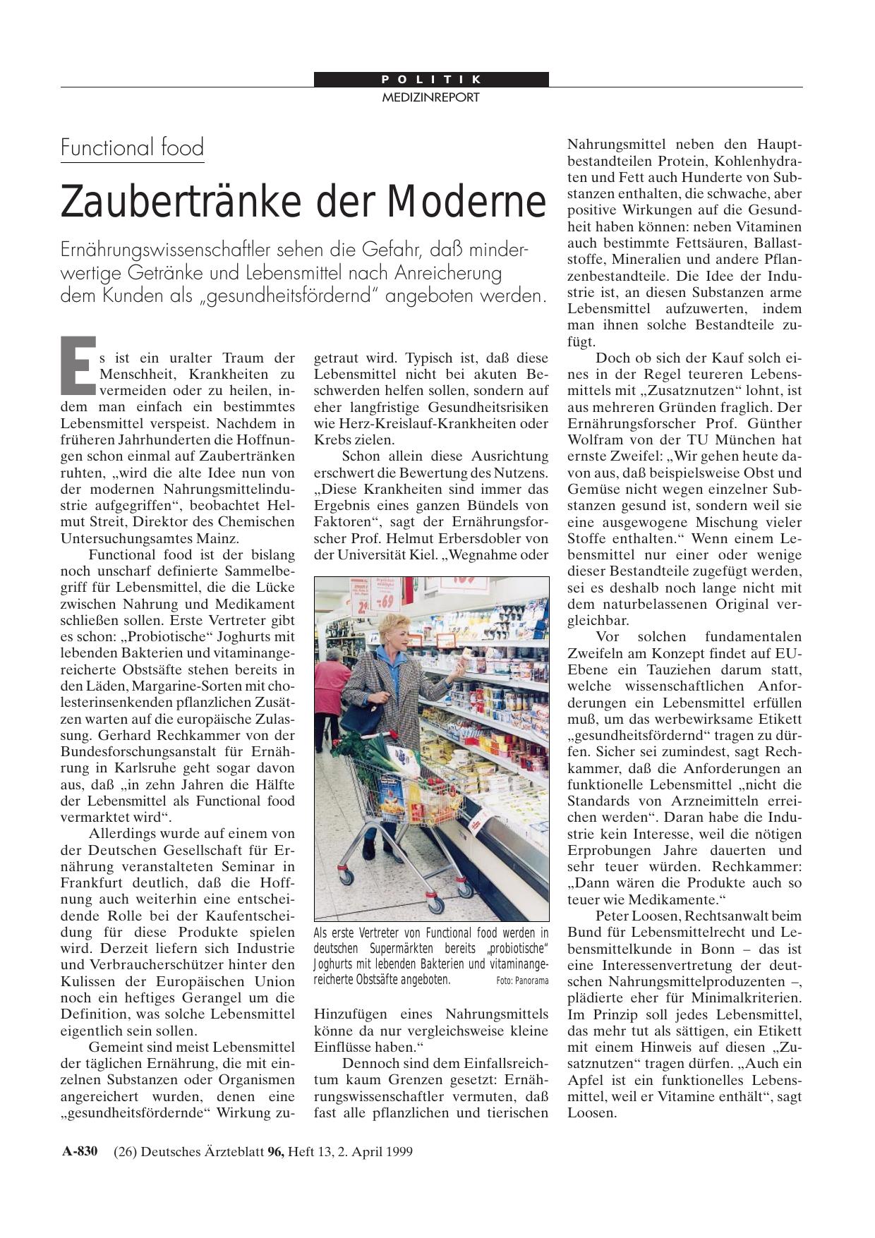 Vorschauseite 1: Functional food: Zaubertränke der Moderne