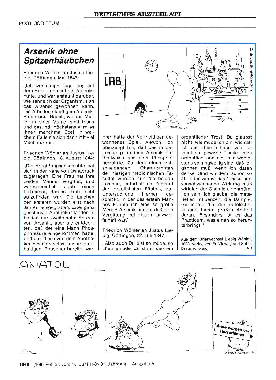 Vorschauseite 1: Arsenik ohne Spitzenhäubchen