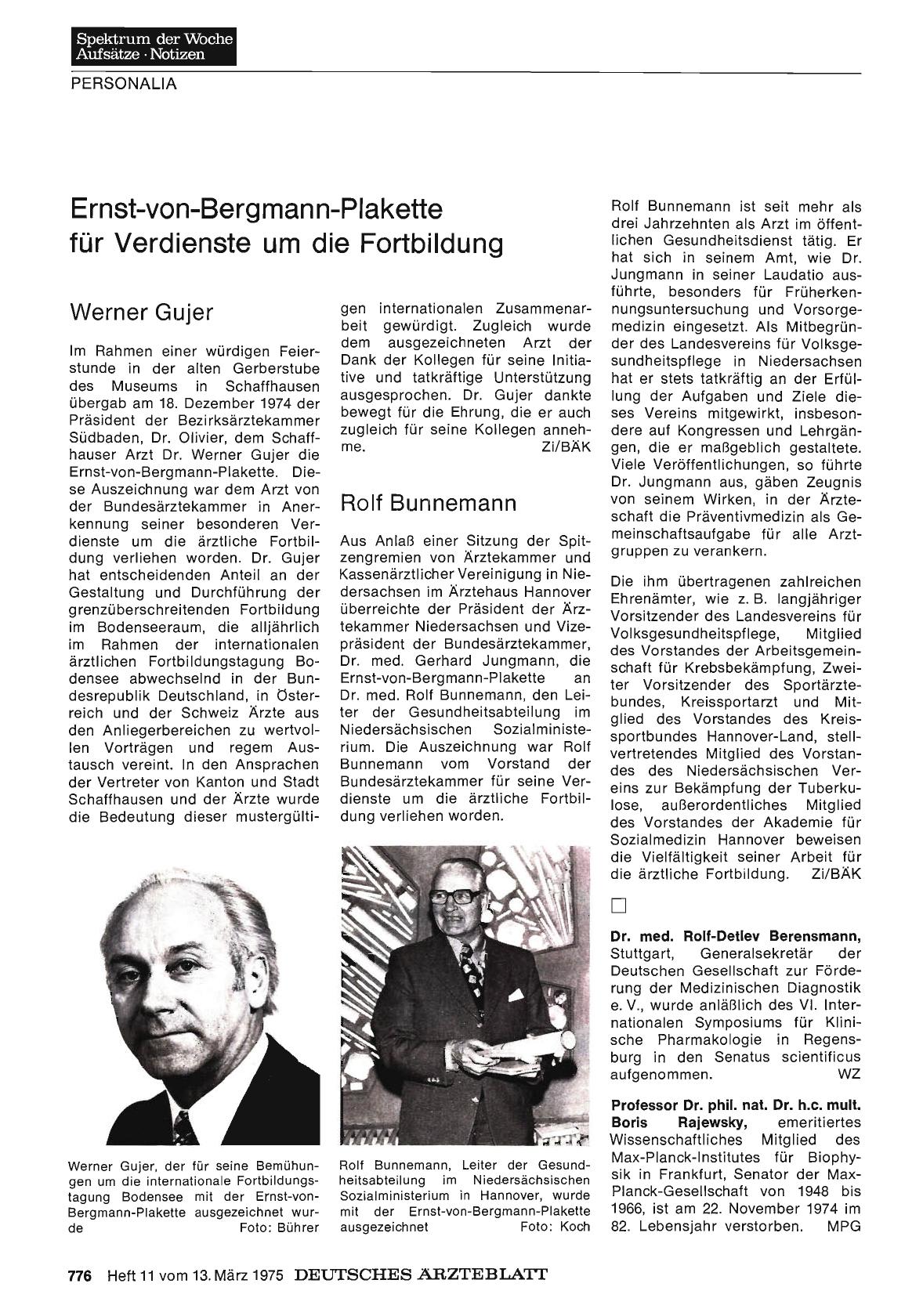 Vorschauseite 1: Rolf Bunnemann