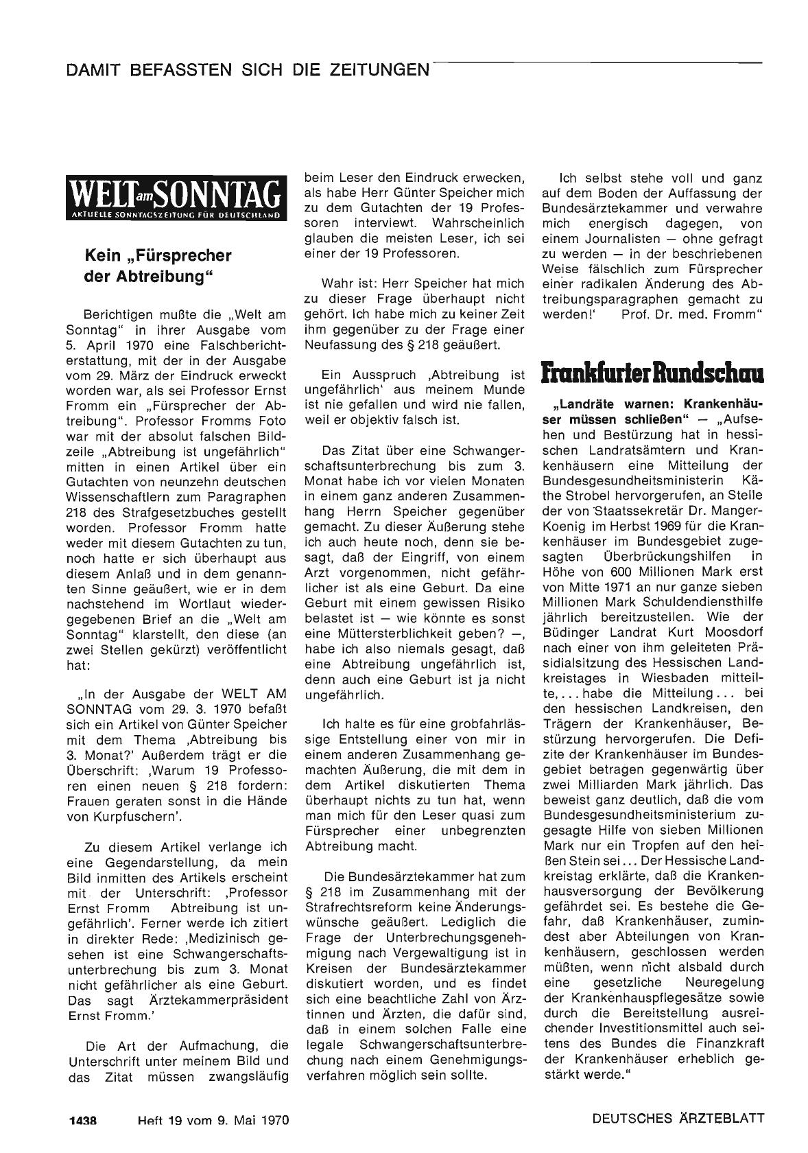 Vorschauseite 1: „Landräte warnen: Krankenhäuser müssen schließen"