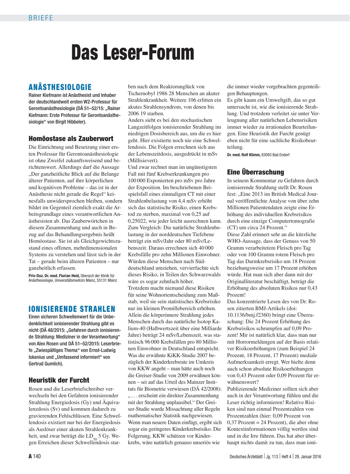 Vorschauseite 1: Anästhesiologie: Homöostase als Zauberwort