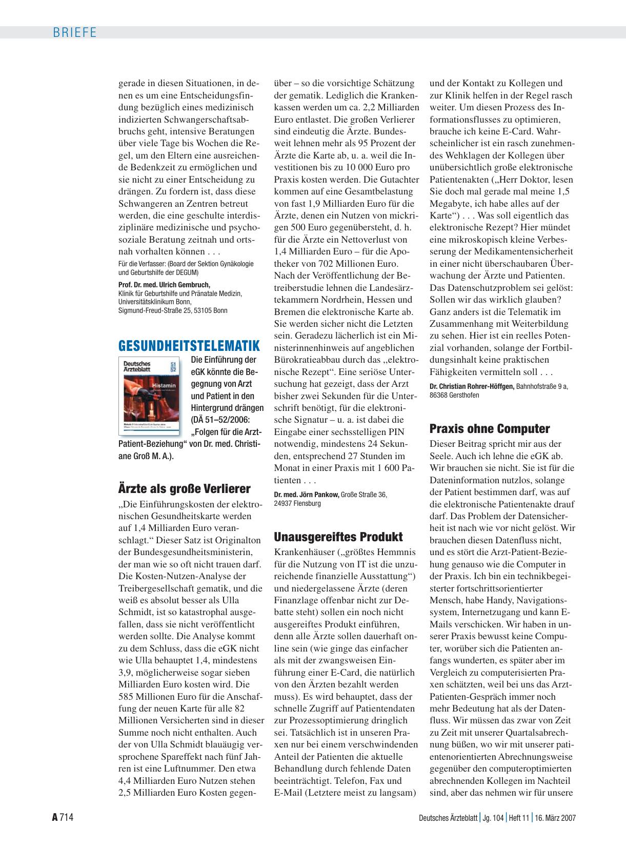 Vorschauseite 1: Gesundheitstelematik: Praxis ohne Computer