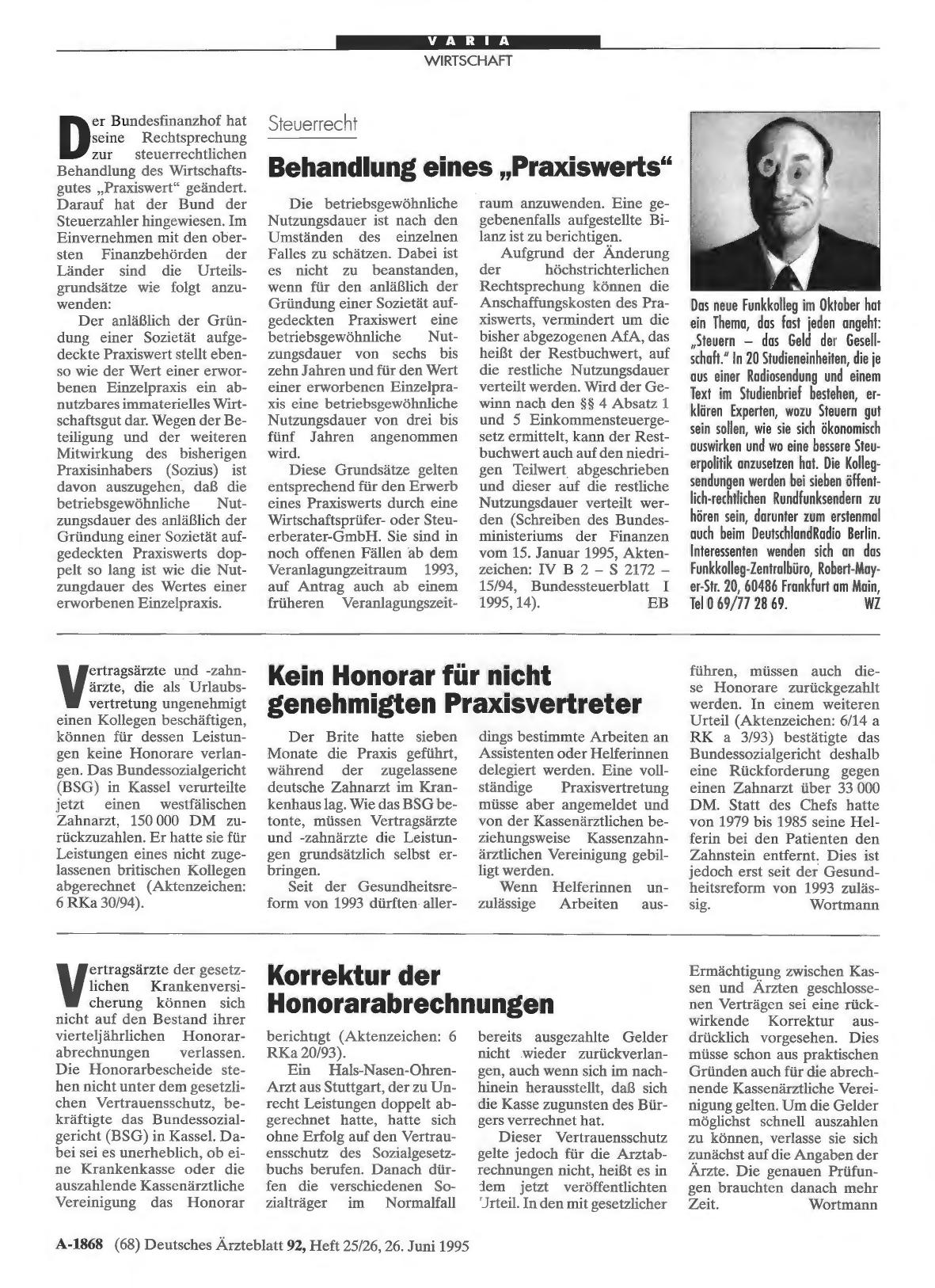 Vorschauseite 1: Steuerrecht Behandlung eines „Praxiswerts“