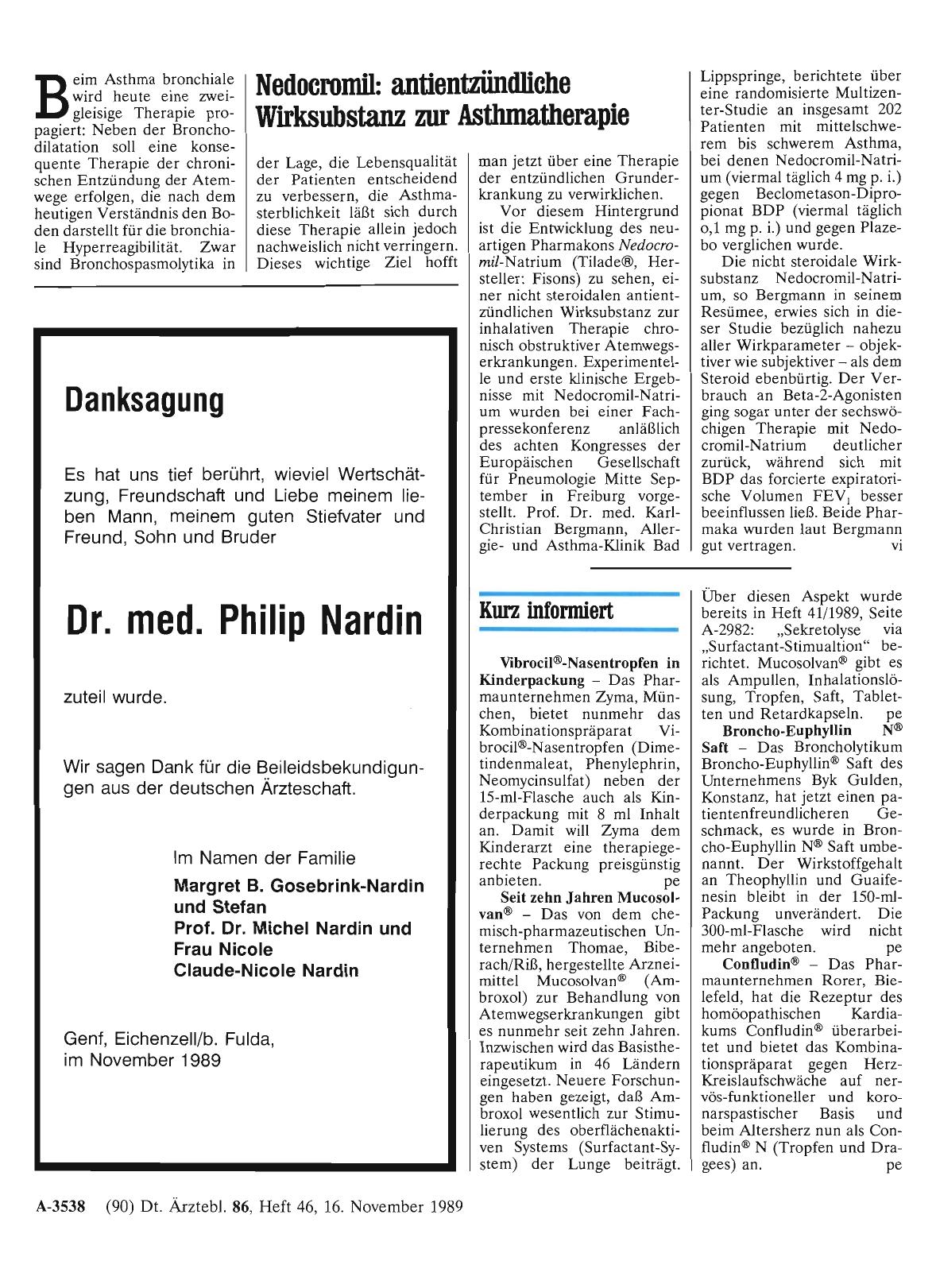 Vorschauseite 1: Nedocromil: antientzündliche Wirksubstanz zur Asthmatherapie