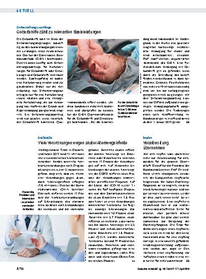 Vorschauseite 1: Sicherstellungszuschläge: Geburtshilfe zählt zu relevanten Basisleistungen