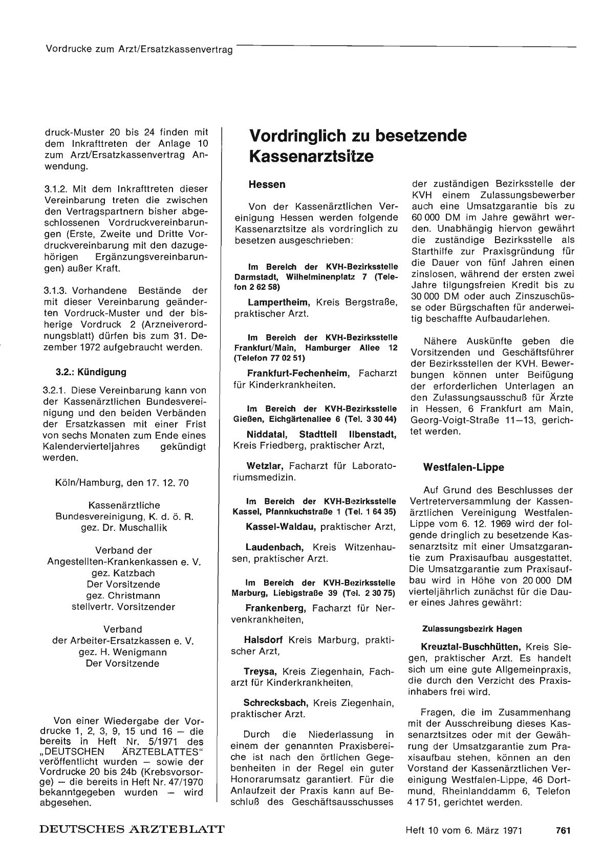 Vorschauseite 1: Vordringlich zu besetzende Kassenarztsitze