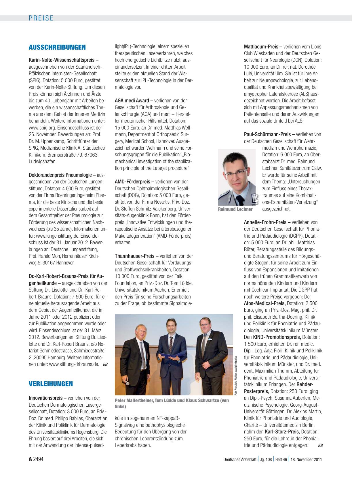 Vorschauseite 1: Ausschreibungen