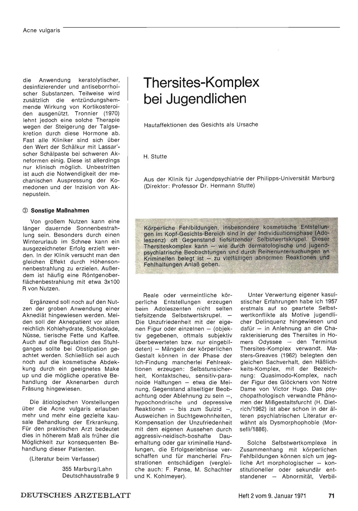 Vorschauseite 1: Thersites-Komplex bei Jugendlichen