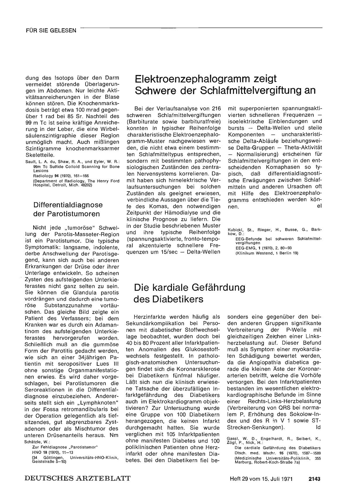 Vorschauseite 1: Die kardiale Gefährdung des Diabetikers