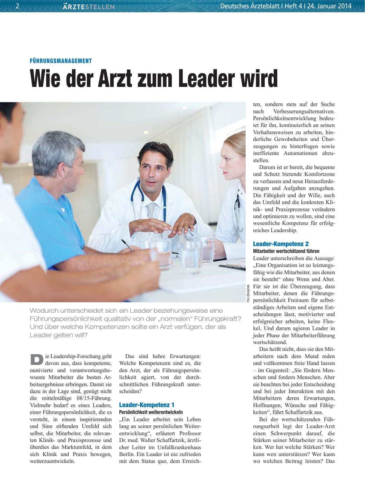 Vorschauseite 1: Führungsmanagement: Wie der Arzt zum Leader wird