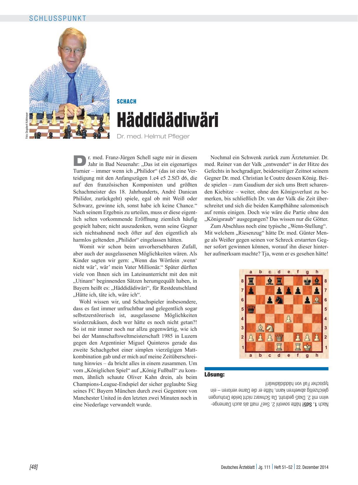Vorschauseite 1: Schach: Häddidädiwäri