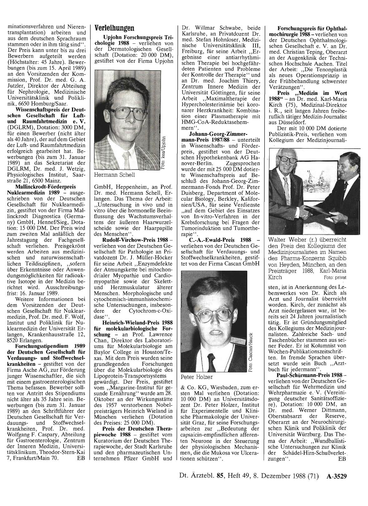 Vorschauseite 1: PREISE: Verleihungen