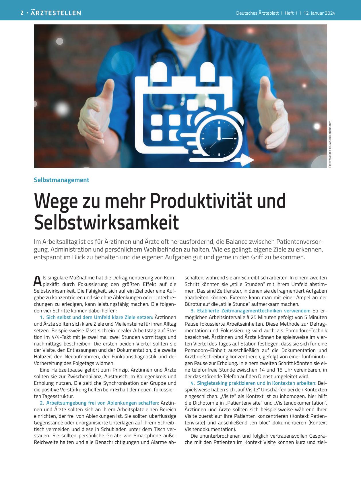 Vorschauseite 1: Selbstmanagement: Wege zu mehr Produktivität und Selbstwirksamkeit