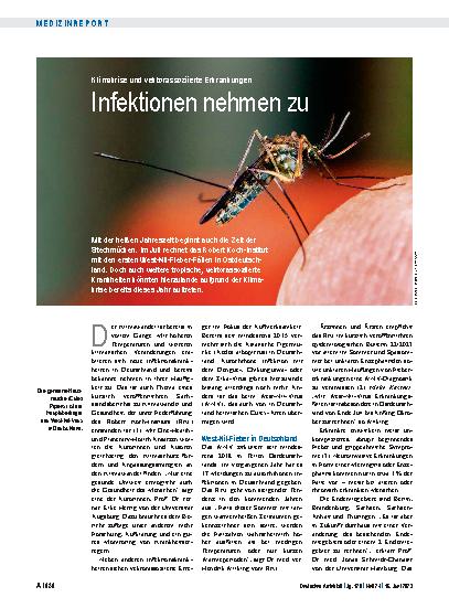Vorschauseite 1: Klimakrise und vektorassoziierte Erkrankungen: Infektionen nehmen zu