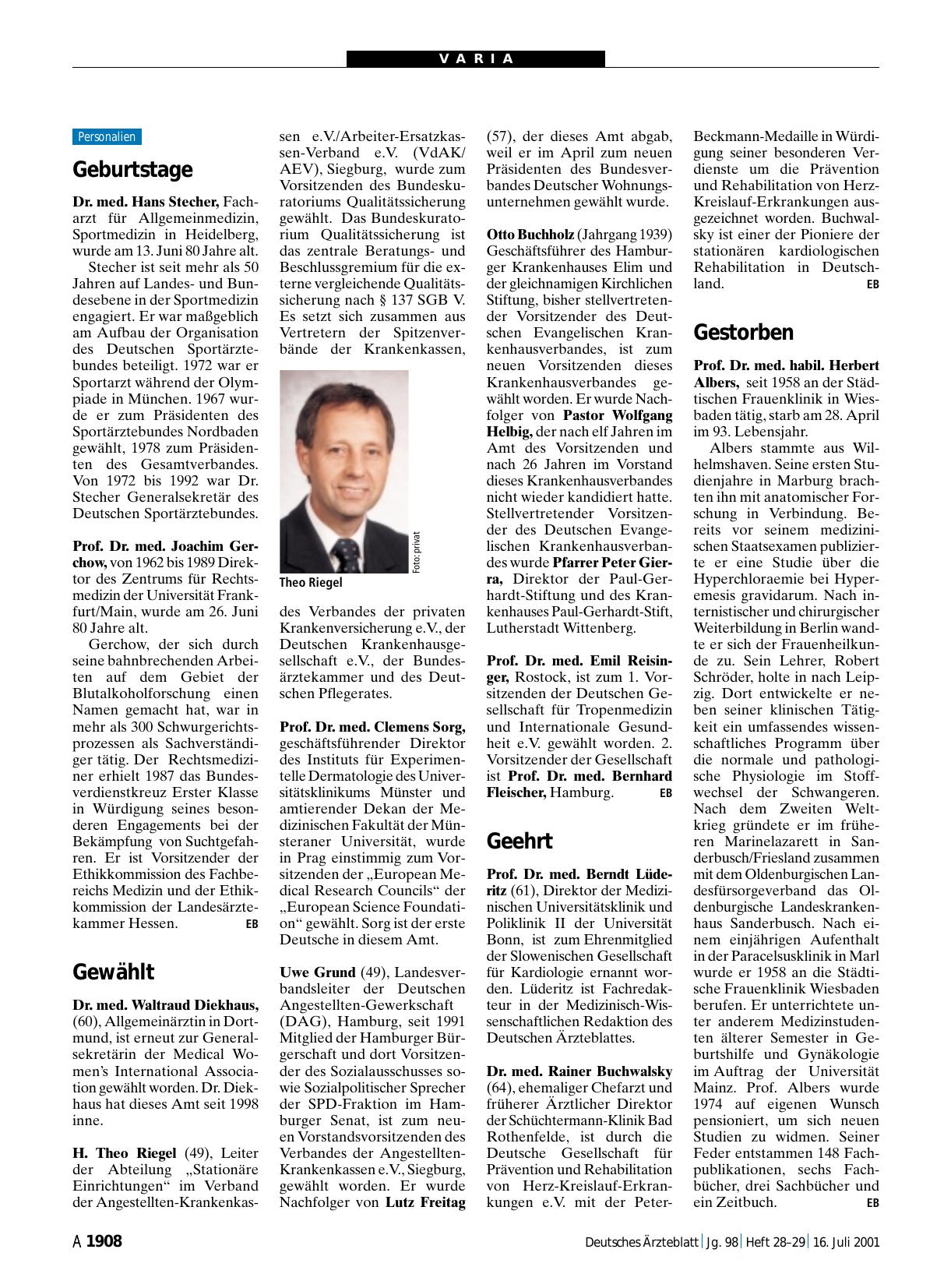 Vorschauseite 1: Geburtstage
