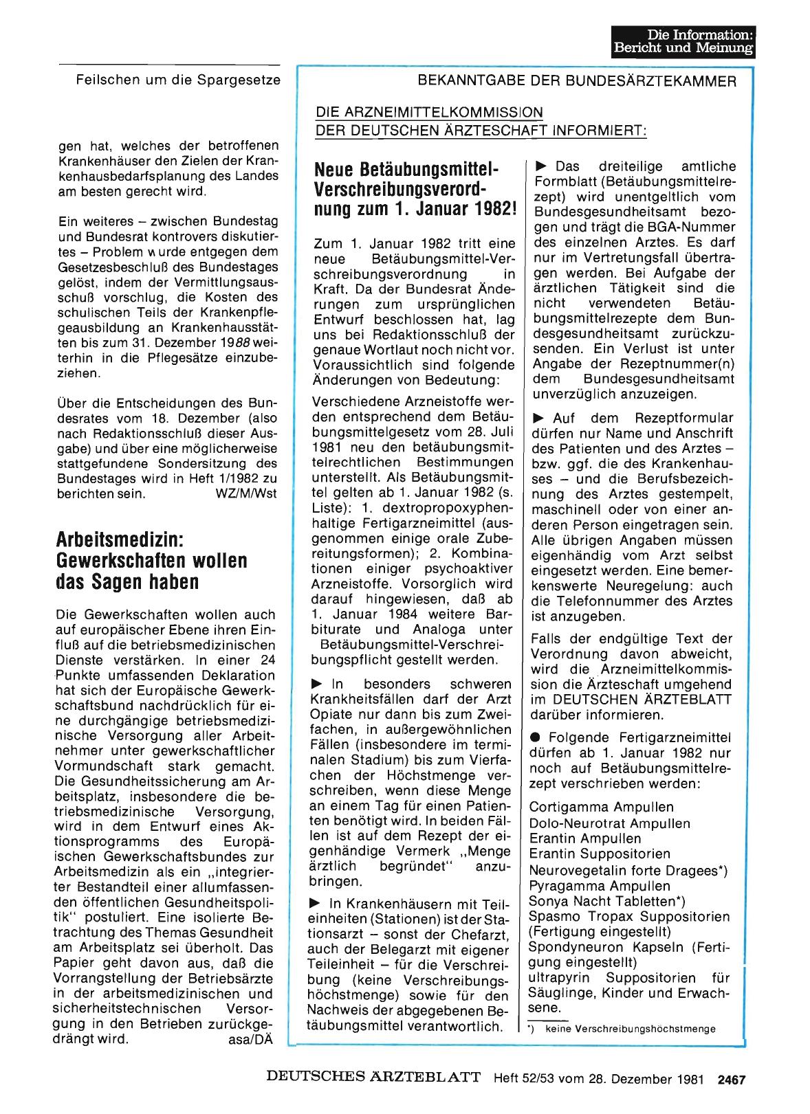 Vorschauseite 1: Arbeitsmedizin: Gewerkschaften wollen das Sagen haben