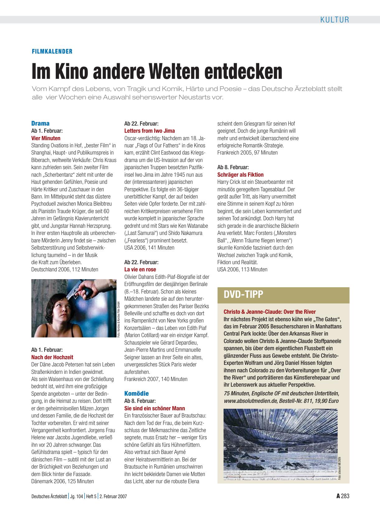Vorschauseite 1: Filmkalender: Im Kino andere Welten entdecken