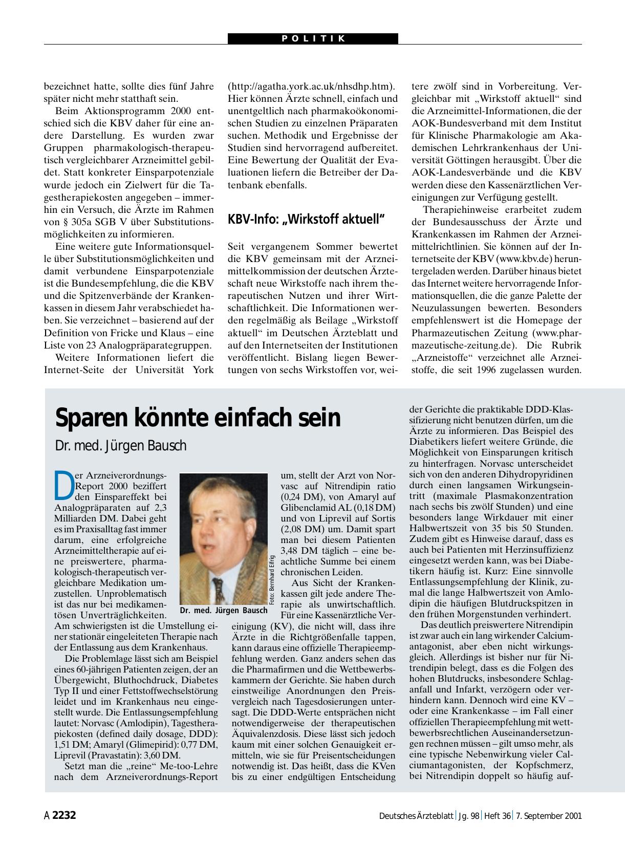 Vorschauseite 1: Sparen könnte einfach sein