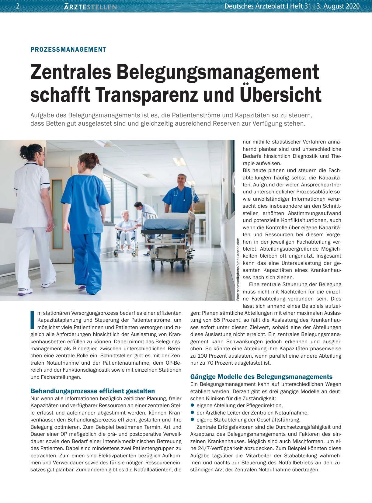 Vorschauseite 1: Prozessmanagement: Zentrales Belegungsmanagement schafft Transparenz und Übersicht
