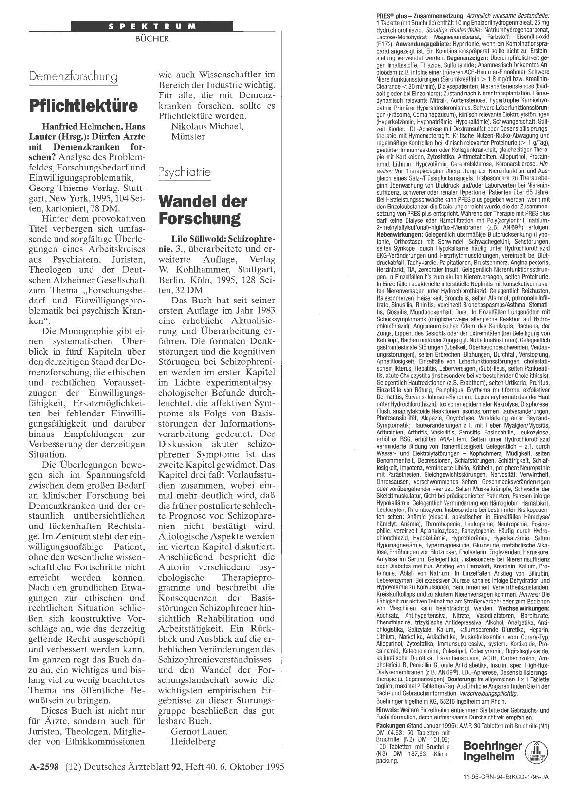 Vorschauseite 1: Demenzforschung: Pflichtlektüre