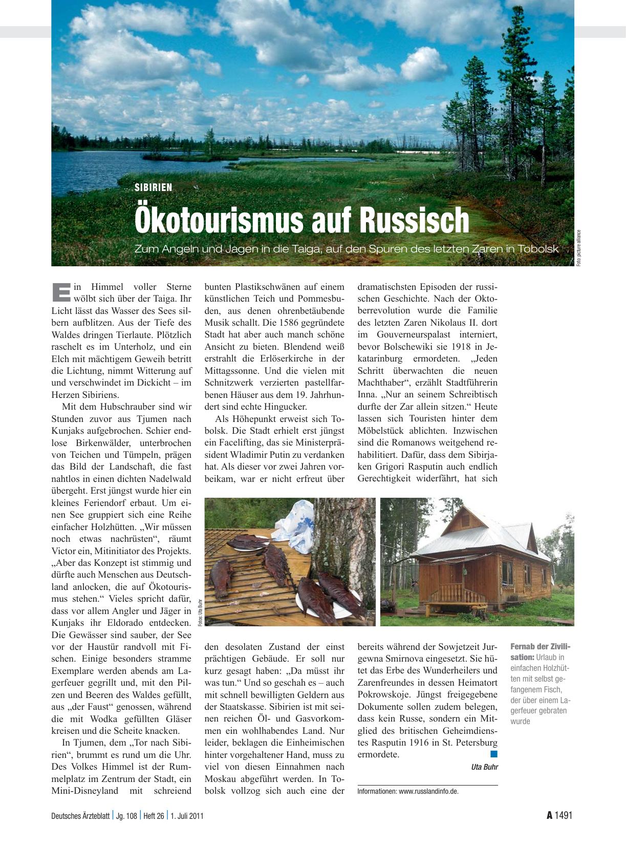 Vorschauseite 1: Sibirien: Ökotourismus auf Russisch