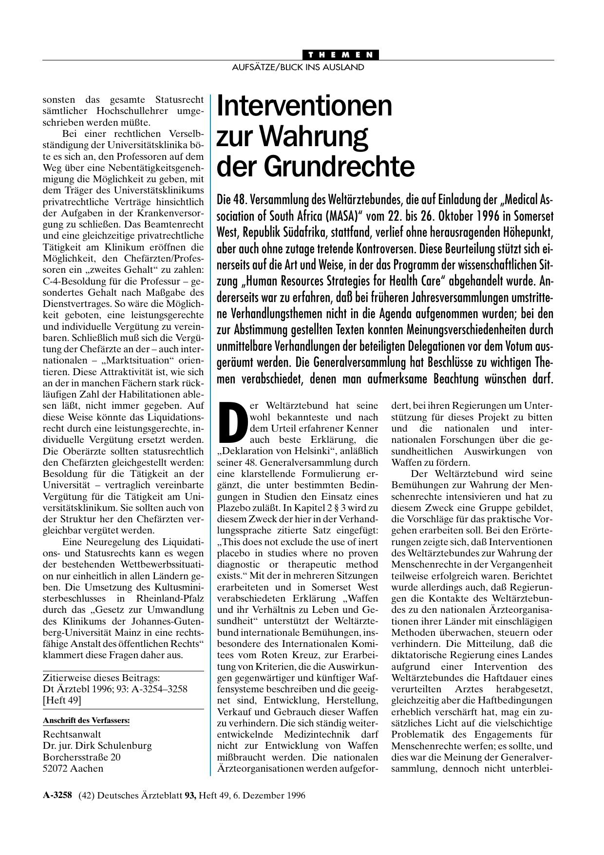 Vorschauseite 1: Interventionen zur Wahrung der Grundrechte