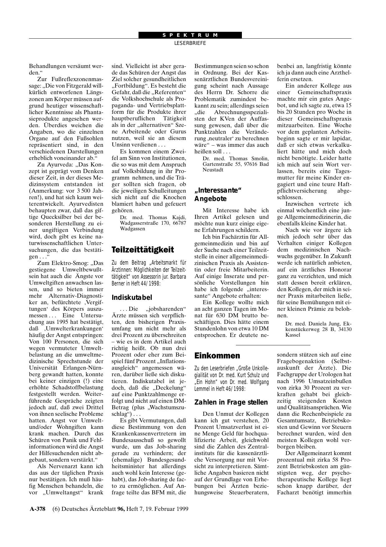 Vorschauseite 1: Teilzeittätigkeit: „Interessante“ Angebote