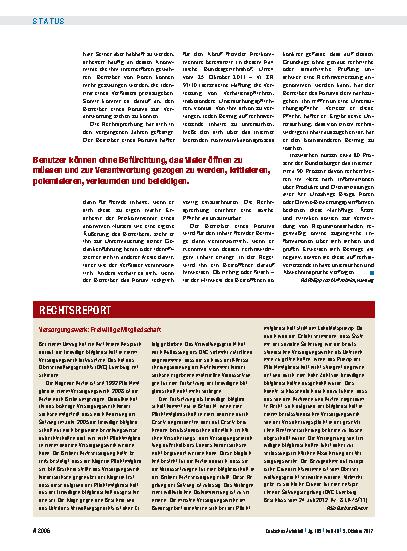Vorschauseite 1: Versorgungswerk: Freiwillige Mitgliedschaft