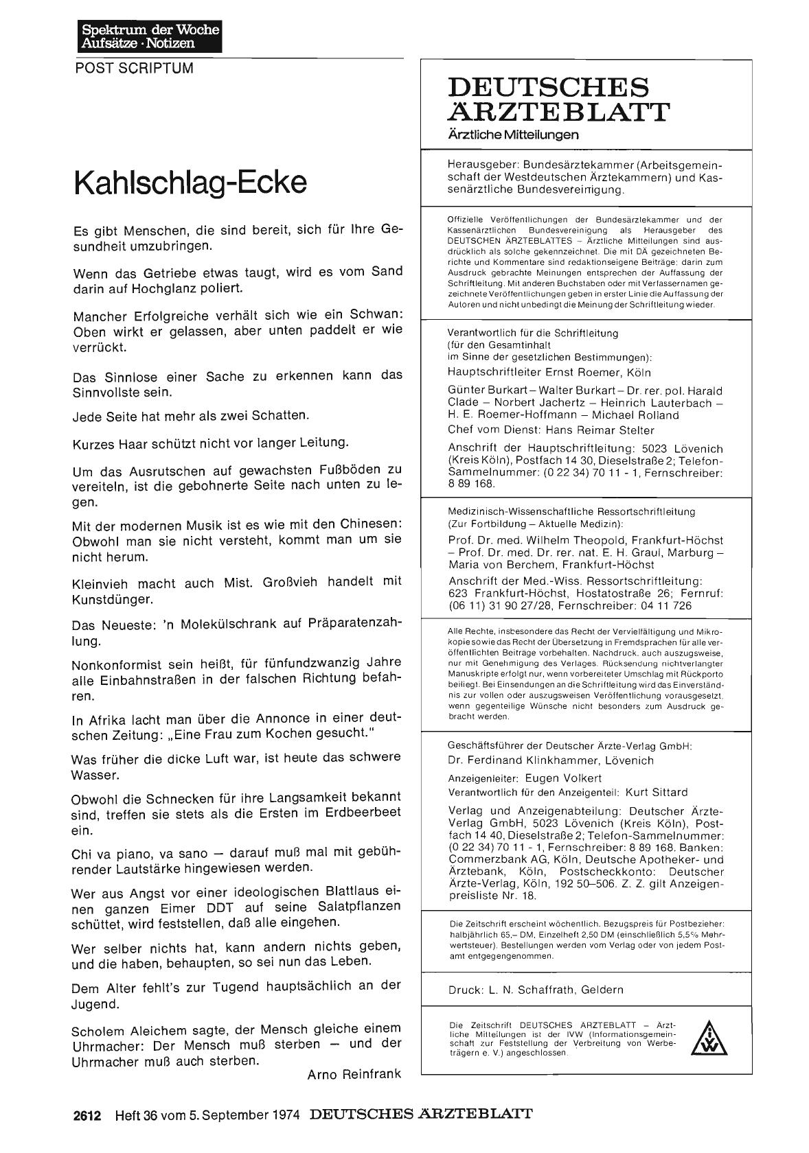 Vorschauseite 1: Kahlschlag-Ecke