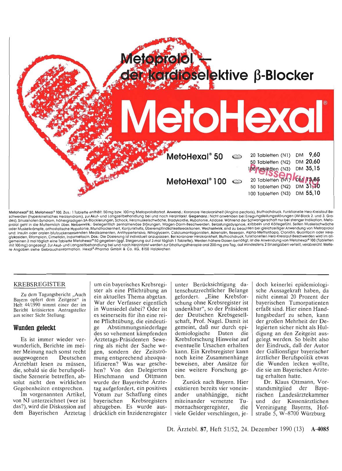Vorschauseite 1: KREBSREGISTER: Wunden geleckt