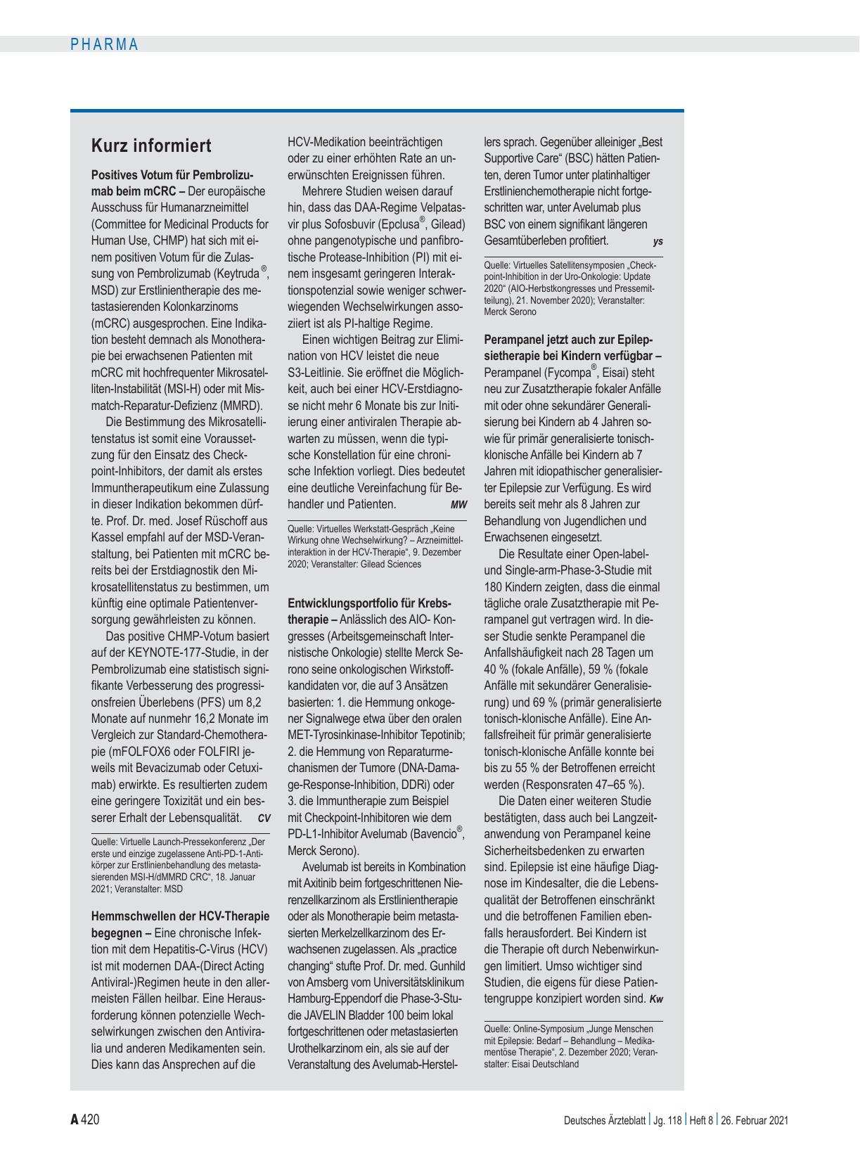 Vorschauseite 1: Kurz informiert