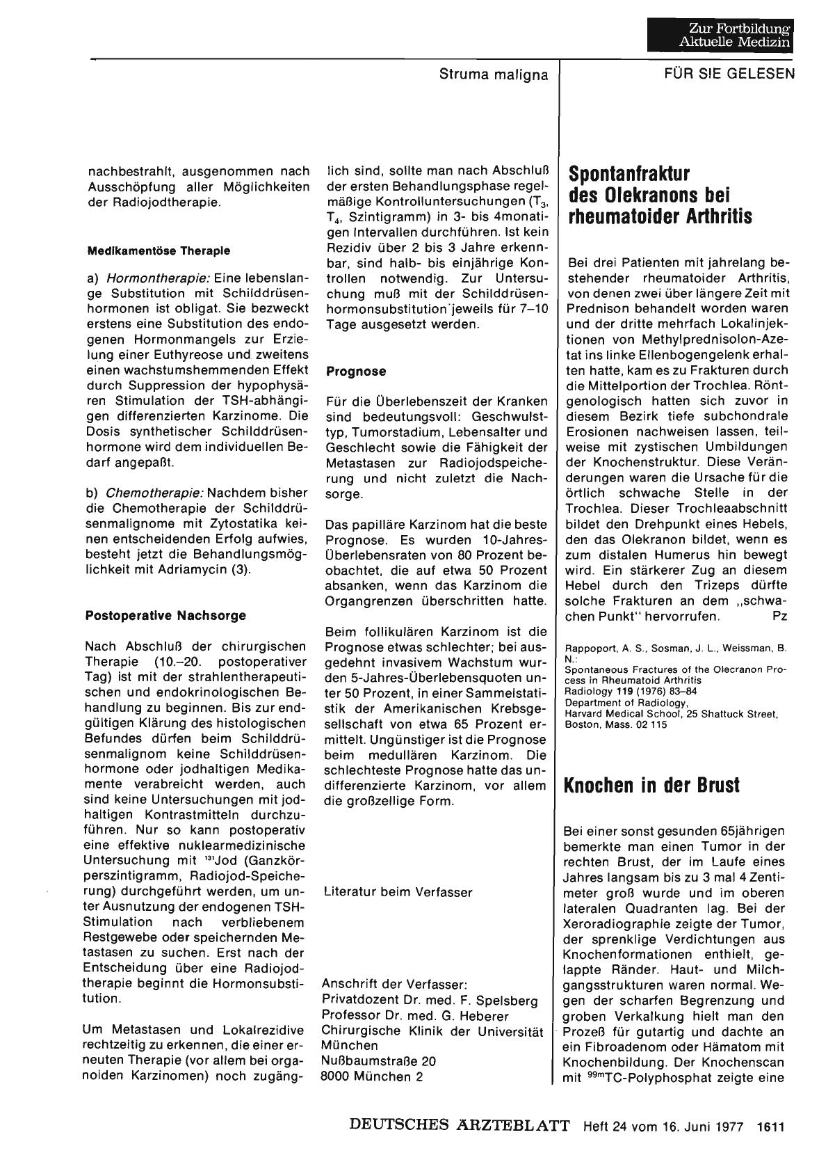Vorschauseite 1: Spontanfraktur des Olekranons bei rheumatoider Arthritis