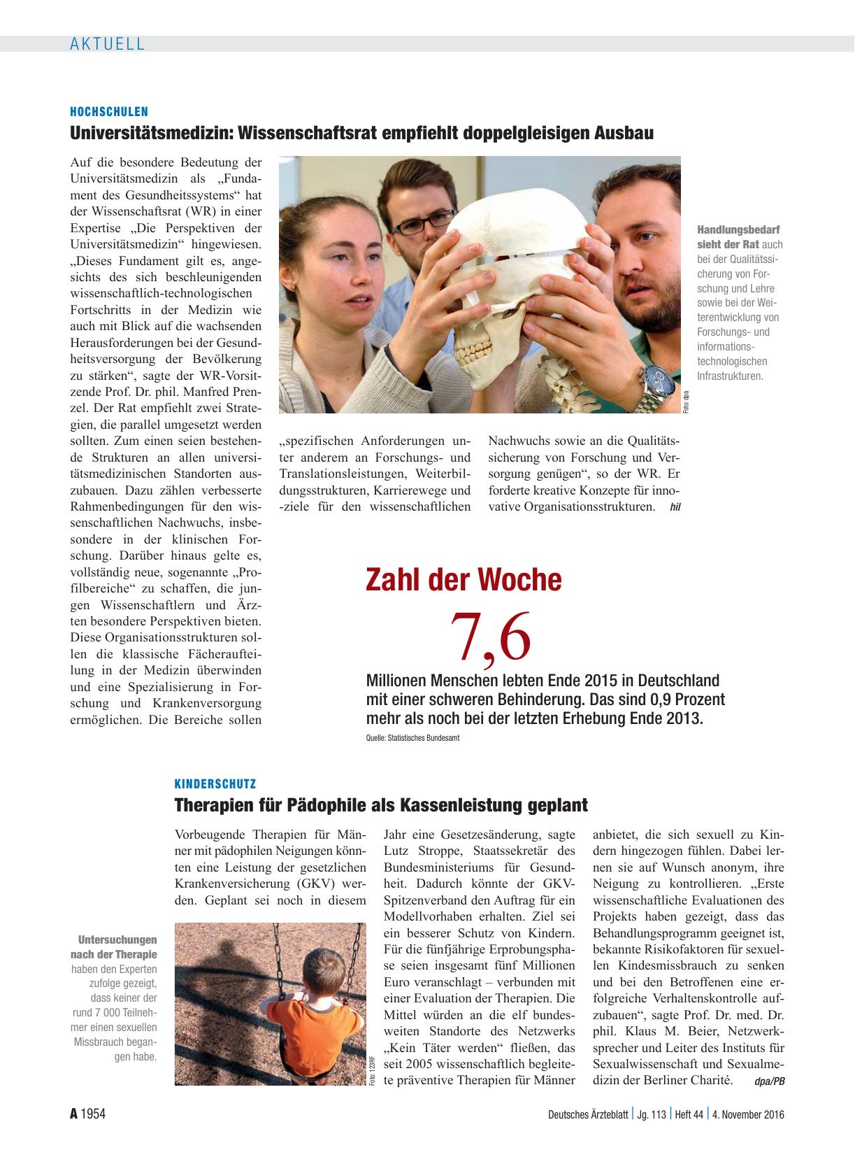 Vorschauseite 1: Zahl der Woche 7,6