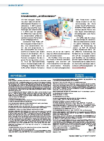 Vorschauseite 1: Kampagne: Intensivmedizin „entdämonisieren“