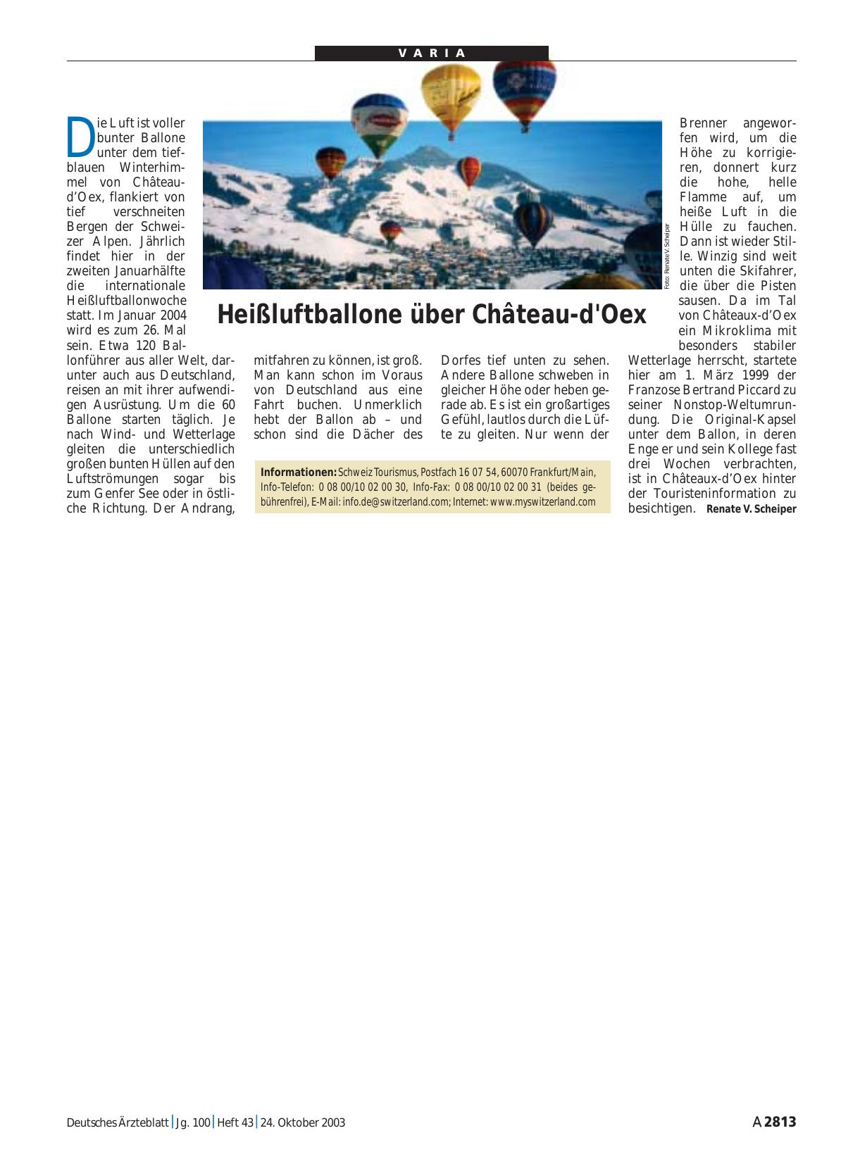 Vorschauseite 1: Heißluftballone über Château-d'Oex