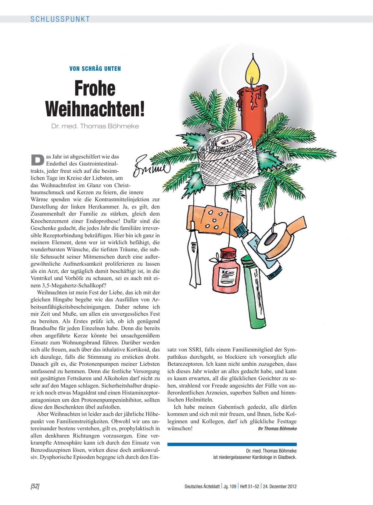 Vorschauseite 1: Von schräg unten: Frohe Weihnachten!