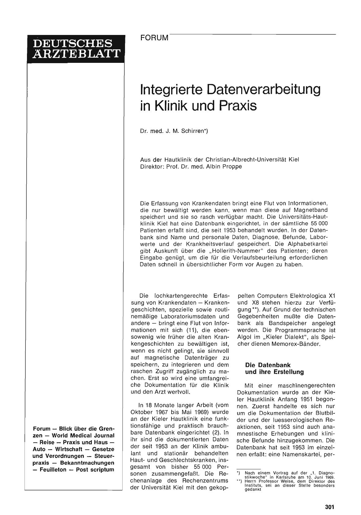 Vorschauseite 1: Integrierte Datenverarbeitung in Klinik und Praxis
