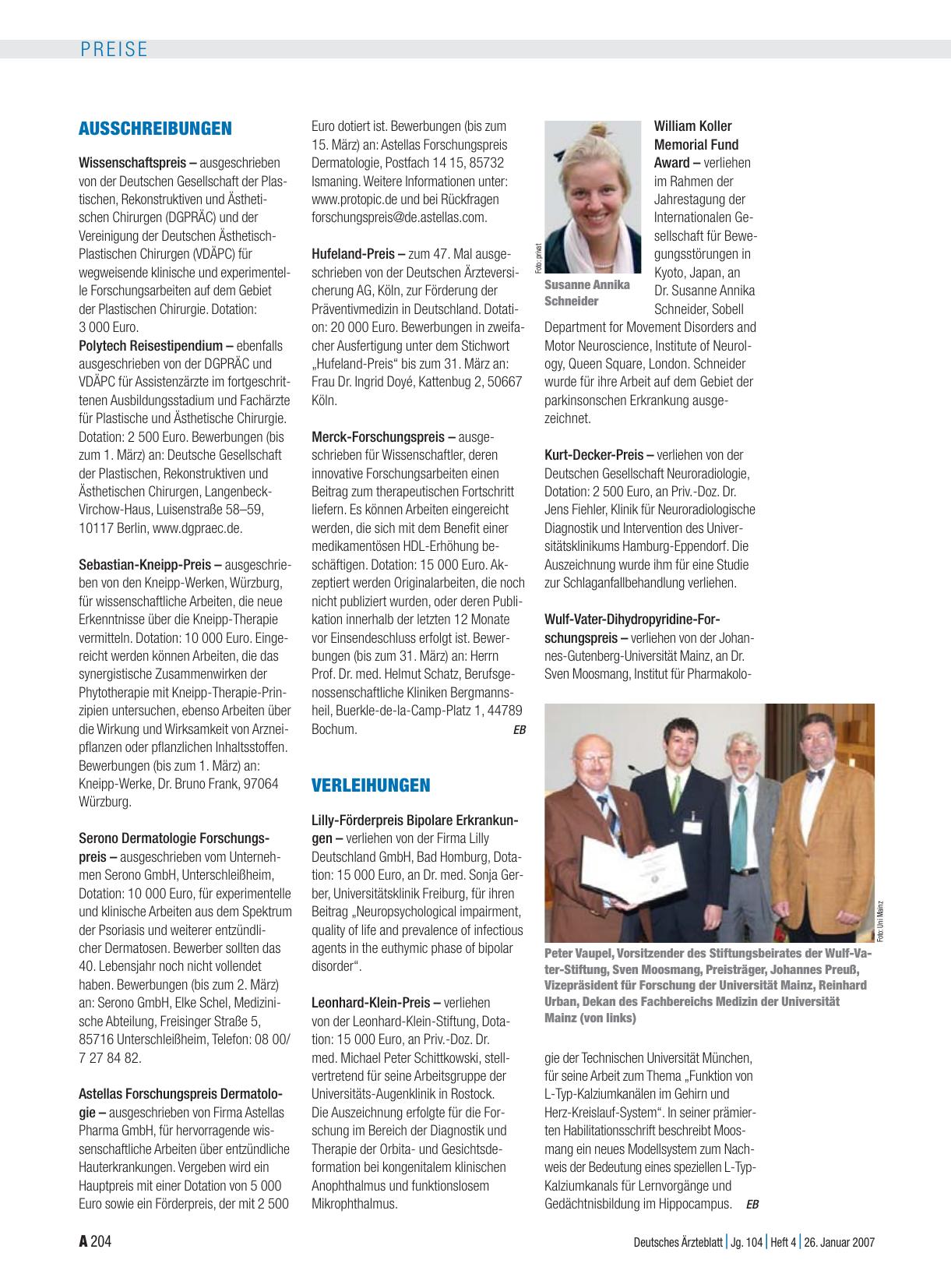 Vorschauseite 1: Ausschreibungen