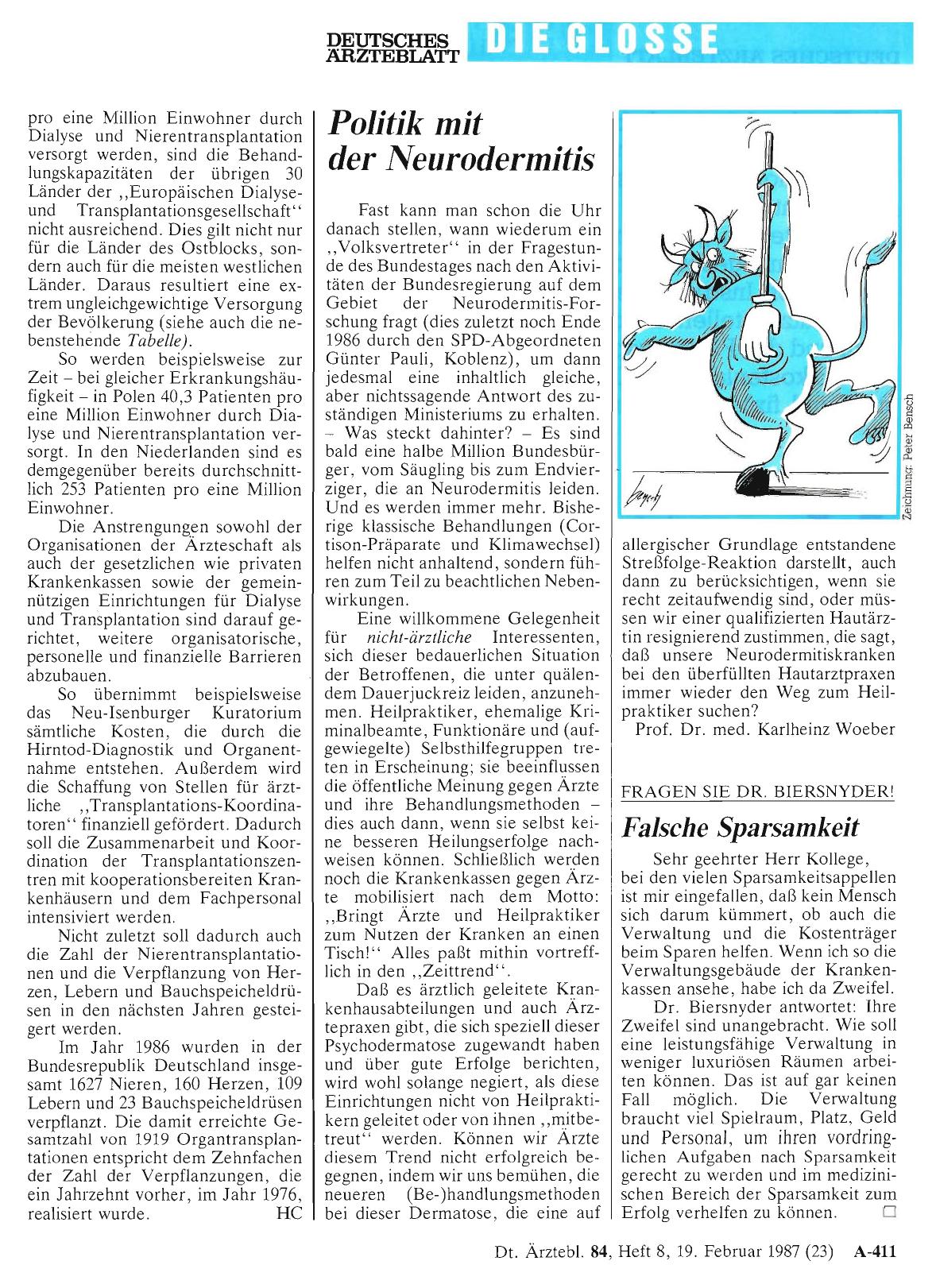 Vorschauseite 1: Politik mit der Neurodermitis