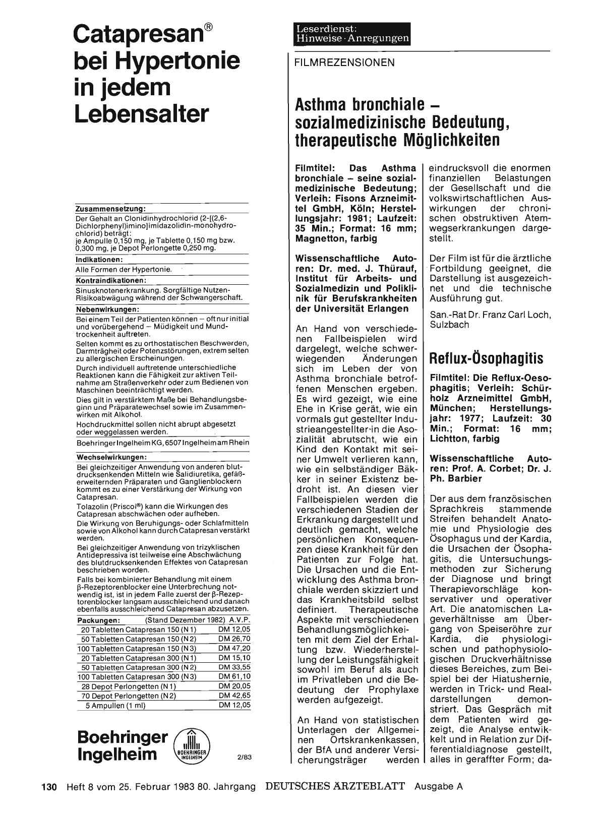 Vorschauseite 1: Asthma bronchiale — sozialmedizinische Bedeutung, therapeutische Möglichkeiten