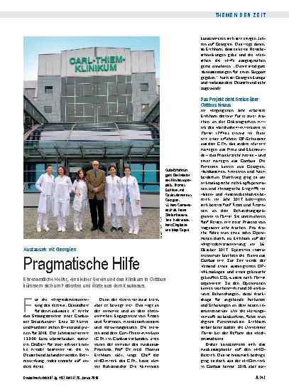 Vorschauseite 1: Austausch mit Georgien: Pragmatische Hilfe