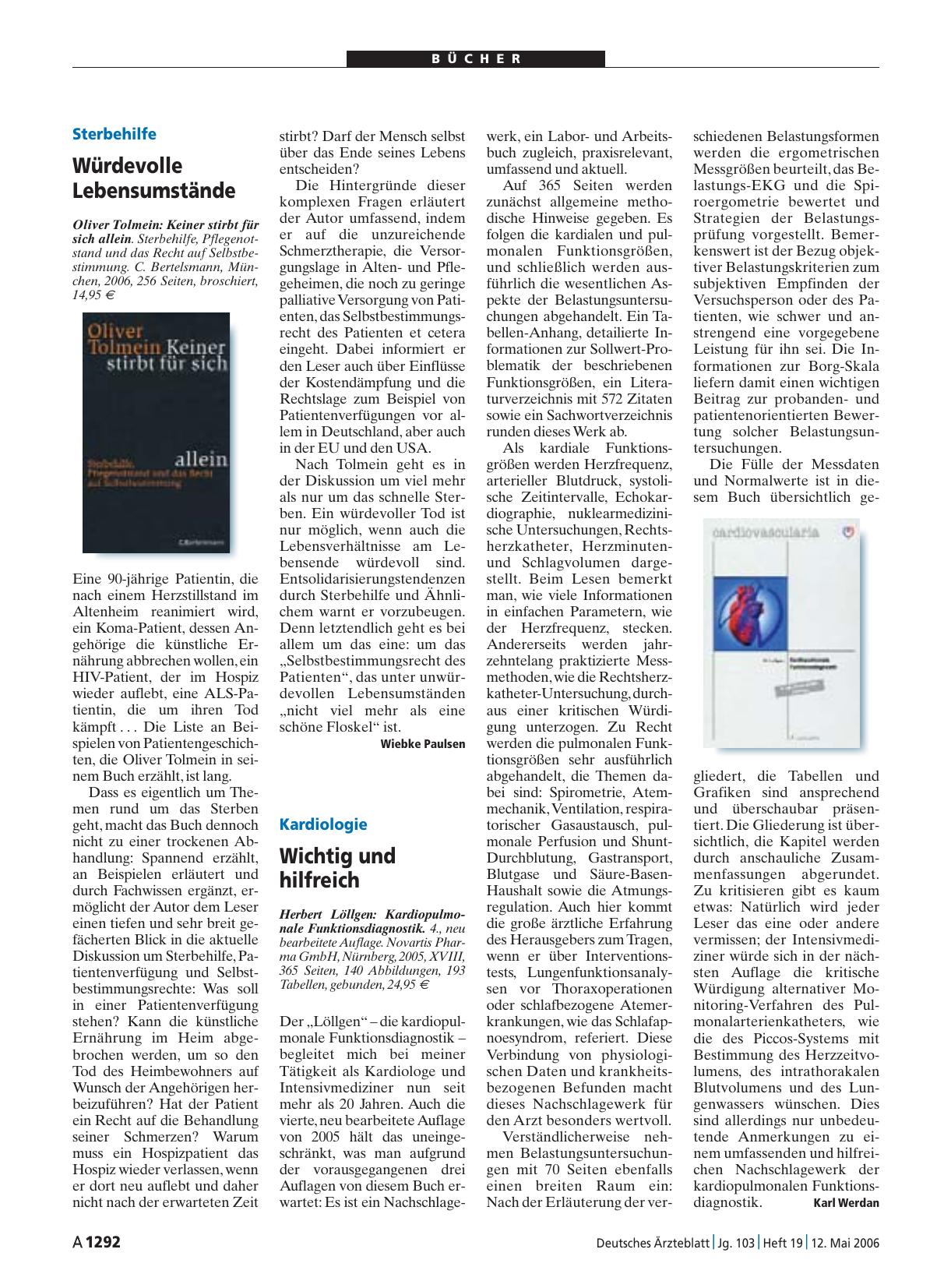 Vorschauseite 1: Keiner stirbt für sich allein