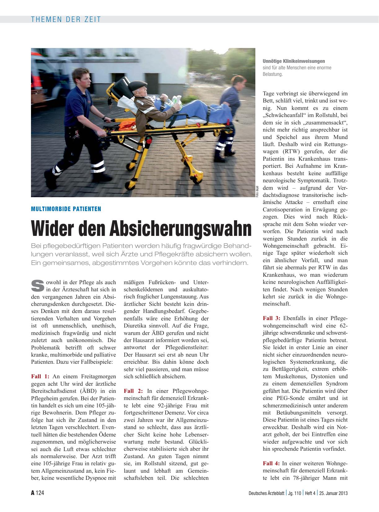 Vorschauseite 1: Multimorbide Patienten: Wider den Absicherungswahn
